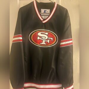 SF niners starter pull over jacket